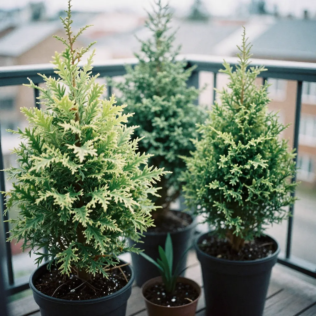 Evergreen container plants