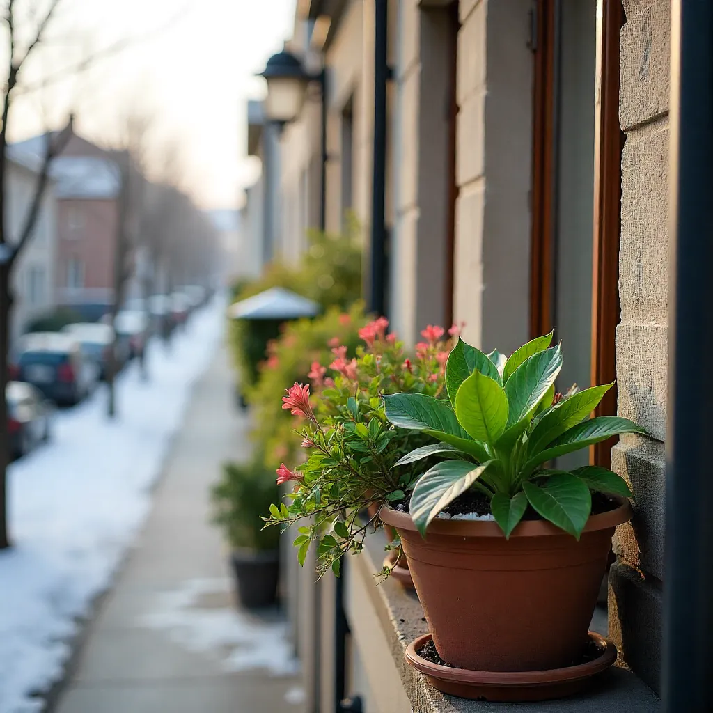 Candid photography of winter plants